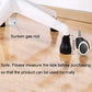 Black roller cushion slip on caster wheel with side height measurement