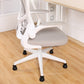Black roller cushion slips on caster feet under office chair