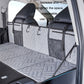 Gray folding car camping bed extension board extending rear space with storage organizers
