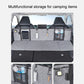 Car camping bed extension board with multifunction storage organizers and quilted mattress