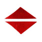 Red carbon-fiber A-pillar universal sticker, diamond shape set for left and right use