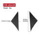 Black carbon-fiber A-pillar universal sticker pair, diamond shape
