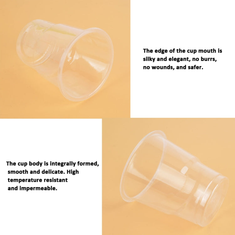 Clear PP disposable cup with smooth rim, thick walls, 180 ml capacity