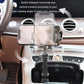 Car phone holder with pivoted screen mount for horizontal or vertical viewing, black