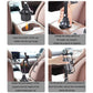 Car cup phone holder with rotating base and spring clamp, black