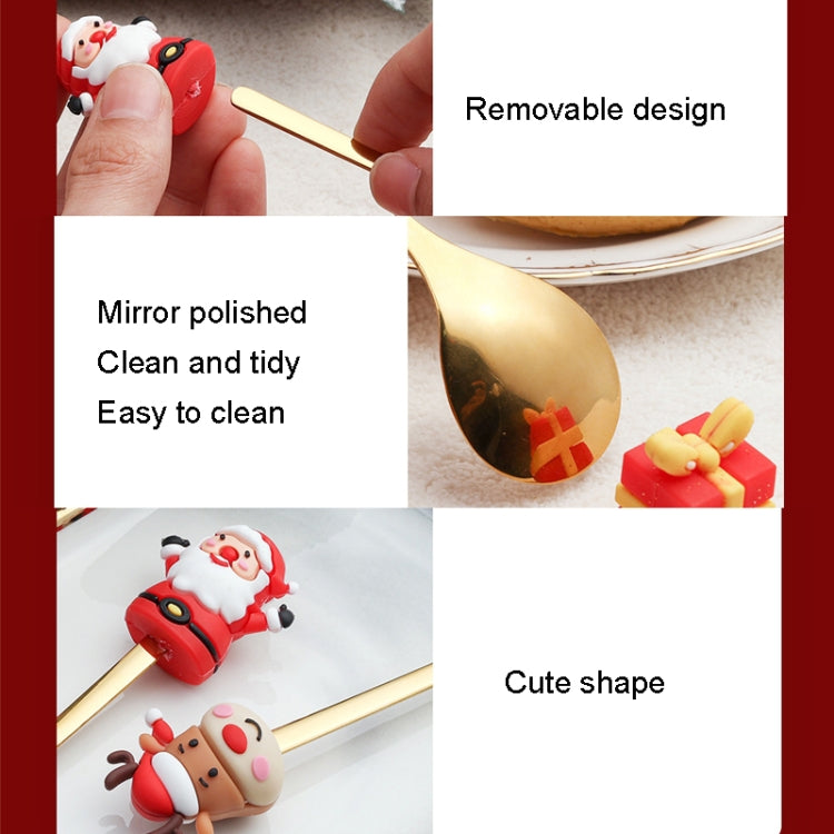 Stainless steel doll-shaped spoon and fork set with polished finish, easy to clean