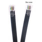 Six-core wiring cable with clear RJ-style connector ends for subwoofer control