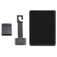 Car seatback hanging dustbin storage box, black with black mounting clip
