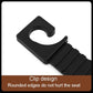 Car hanging dustbin mounting clip with curved grip and ridged strap
