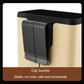 Car seatback hanging dustbin clip buckle on beige storage box