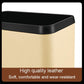 Car seatback hanging dustbin storage box with beige body and black top trim