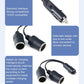 Black car cigarette lighter extension with two outlets and car plug