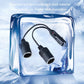 Black car cigarette lighter extension with two-way socket splitter and car plug
