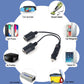 Black car cigarette lighter extension with two sockets and car plug for accessories