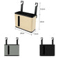 Beige car seat back tissue storage box with black base, straps, and front slot