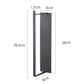 Wall-mounted clothes hanger storage rack, black metal frame with size markings