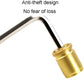 Gold anti-theft tire valve cap with L-shaped metal wrench for tightening