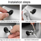 Tire valve cap installation shown with wrench reinforcement on wheel