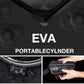 Black EVA hard shell bicycle front beam bag with phone touch window and zipper