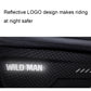 WILD MAN MS66 textured front panel with subtle reflective marks on black bike phone bag