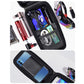 WILD MAN MS66 open bicycle phone bag interior with compartments and phone sleeve, black