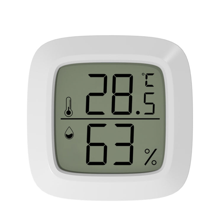 Mini digital temperature and humidity meter with LCD showing 28.5°C and 63%RH
