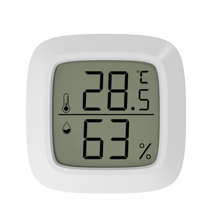 Mini digital temperature and humidity meter with LCD showing 28.5°C and 63%RH