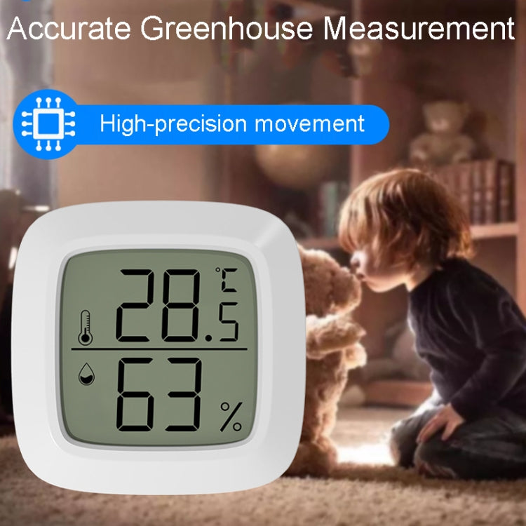 Mini digital temperature and humidity meter with LCD showing 28.5°C and 63%RH
