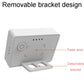 White rectangular indoor temperature and humidity meter with detachable stand bracket