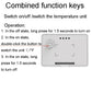 White rectangular indoor temperature and humidity meter with power button and unit switch