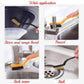 Kitchen cleaning brush kit with narrow scrub brush heads for stove, sink, and seam areas.