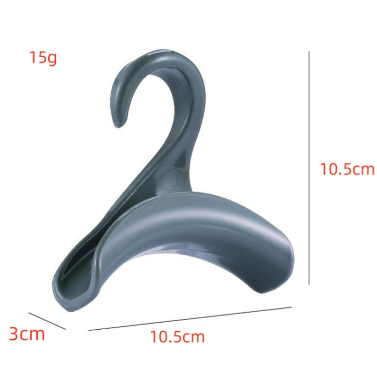 Set of 1 dark gray arched hanger hook with hook size markers for hat storage