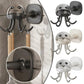 Rotating 6-claw hook rack with clear dome cover and chrome curved hooks