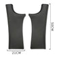 Two-piece black door sill protective pad set with size dimensions shown
