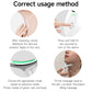 Oval neck massager with on-button and light head for hands-free neck usage