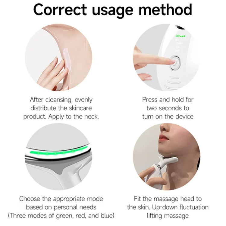 Oval neck massager with on-button and light head for hands-free neck usage