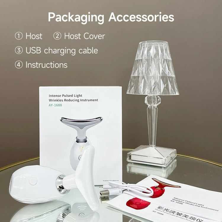 Neck massager kit with oval device, charging cable, and instruction materials