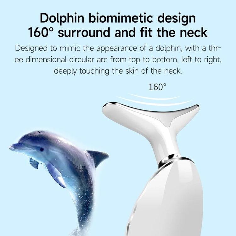 White dolphin-style oval neck massager with wide curved head.