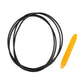 Black rubber skylight sealing strip with included application tool