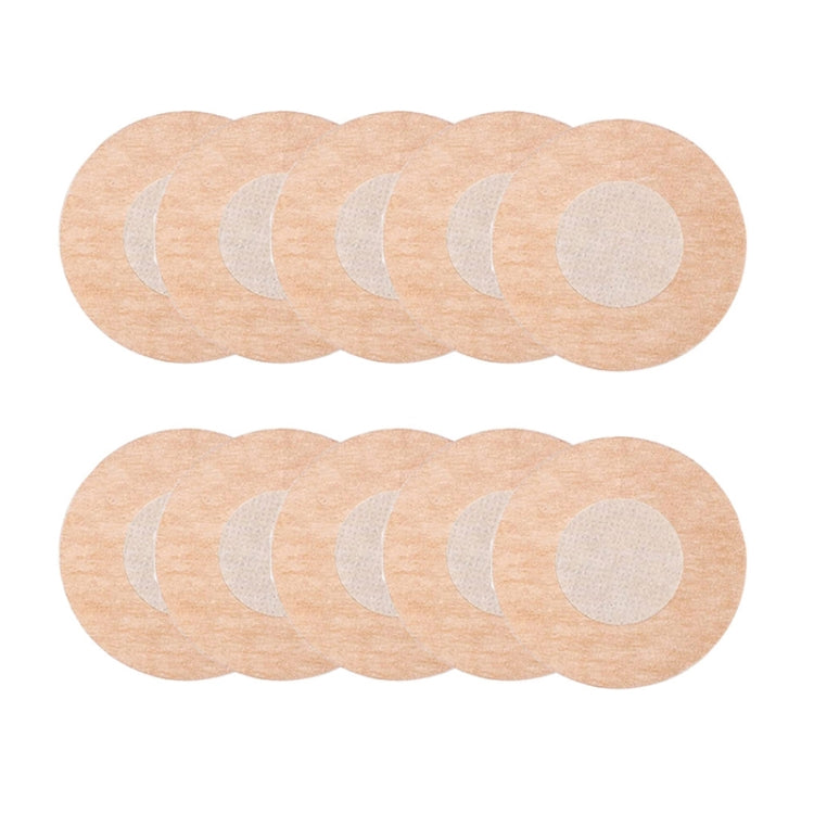 Round breathable breast patch set with nude adhesive circles for anti-bump protection