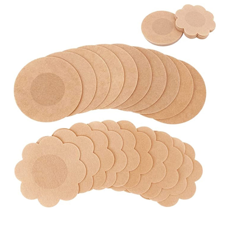 Flower-shaped breathable breast patches with nude adhesive covers, anti-bump set