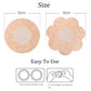 Nude breast patches in round and flower shapes, 6 cm size