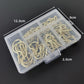 Screw-in ceiling hook set in clear box, gold hooks with screw-in ends