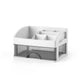 White multi-layer desk drawer organizer with transparent front and open divider trays