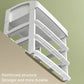White multi-layer drawer organizer with reinforced frame and anti-fall design