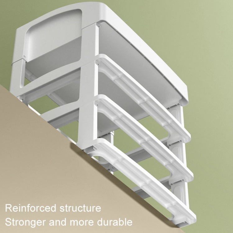 White multi-layer drawer organizer with reinforced frame and anti-fall design
