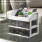 White multi-layer drawer organizer with transparent drawers for desk items