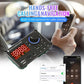 Bluetooth audio amplifier board with red LED display and blue volume knob