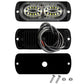 Car side signal warning light kit with black housing, wires, mounting plate, and screws