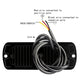 Car side signal warning light with wire harness and black and red connection leads